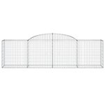vidaXL Paniers à gabions arqués 6 Pièces 300x50x80/100 cm fer galvanisé
