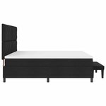vidaXL Lit à ressorts avec matelas Noir 200 x 200 cm tissu