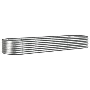 vidaXL Lit surélevé de jardin Acier galvanisé Argenté