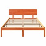 vidaXL Cadre de lit Brun cire 150 x 200 cm Bois massif en pin
