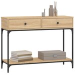 vidaXL Table console chêne sonoma 100x34 5x75 cm bois d'ingénierie