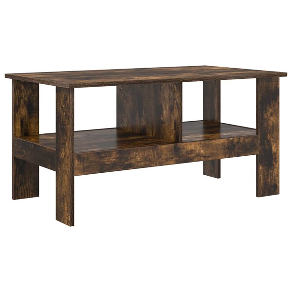 vidaXL Table basse Chêne fumé 90 x 50 x 45 cm Bois d'ingénierie