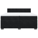 vidaXL Sommier à lattes de lit et matelas Noir 200x200 cm Velours