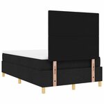 vidaXL Lit Box Spring avec Matelas & LED Noir 120x200 cm Tissu
