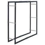vidaXL Portant de bois de chauffage Noir 100x25x100 cm Acier