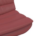 vidaXL Chaise pivotante Bordeaux 63 x 75 x 76 cm PU