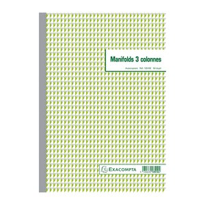 Manifold 3 Colonnes 29 7x21cm 50 Feuillets Dupli Autocopiants - Motif - X 5 - Exacompta