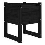 vidaXL Jardinières 2 Pièces Noir 40x40x52 5 cm Bois massif de pin