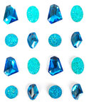 16 Pierres Precieuses Adhesives Bleues 20