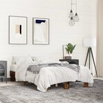 vidaXL Cadre de lit sans matelas chêne fumé 120x190 cm