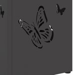 vidaXL Porte-parapluies Noir Métal Standard Motifs décoratifs