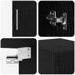 vidaXL Cabinet de rangement slim Chêne noir 30 x 42.5 x 225 cm