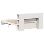 vidaXL Lit bibliothèque sans matelas blanc 150x200 cm bois pin massif