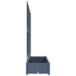 vidaXL Jardinière avec treillis 3 Pièces Grise 120x40x125 5 cm