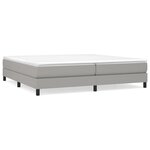 vidaXL Sommier à lattes de lit avec matelas Gris clair 200x200cm Tissu
