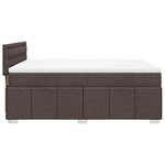 vidaXL Sommier à lattes de lit avec matelas Marron foncé 140x190 cm