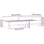 vidaXL Cadre de lit sans matelas gris béton 90x200cm bois d'ingénierie