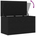 vidaXL Boîte de Rangement Chêne noir 84 x 42 x 46 cm Bois d'ingénierie