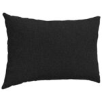 vidaXL Coussins de canapé 2 Pièces Noir 60 x 40 cm tissu