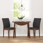 vidaXL Chaises à manger coussins 2 Pièces marron bois massif caoutchouc