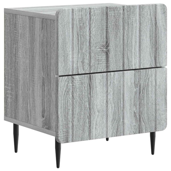 vidaXL Cabinet de chevet avec tiroir Sonoma gris 43 x 34 5 x 49 5 cm