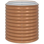 vidaXL Jardin surélevé marron avec aspect bois 160x80x81 cm en acier
