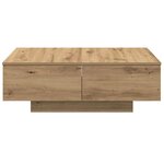 vidaXL Table basse chêne artisanal 90x60x31 cm bois d'ingénierie