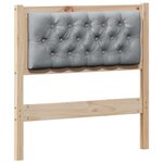 vidaXL Tête de lit Autre Marron et gris clair 75 cm Bois massif en pin