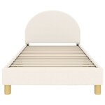 vidaXL Cadre de lit pour enfants avec tête de lit Crème 80 x 200 cm