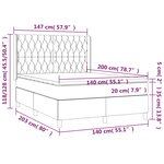 vidaXL Sommier à lattes de lit avec matelas Bleu 140x200 cm Tissu