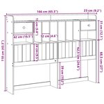 vidaXL Tête de lit avec rangement 180 cm bois massif de pin