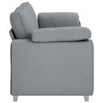 vidaXL Canapé avec coussin Gris clair 219 x 77 x 82 cm tissu