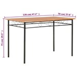 vidaXL Table à manger Marron 120x70x75 cm MDF