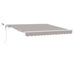 vidaXL Auvent rétractable Gris clair 300 x 250 cm Polyester