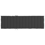 Vidaxl coussin de chaise longue noir 200x50x3 cm tissu oxford