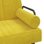 vidaXL Canapé-lit avec accoudoirs jaune velours