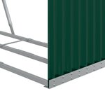 vidaXL Porte-bûches vert 120x45x210 cm acier galvanisé