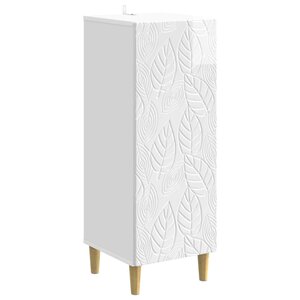 vidaXL Buffet Blanc brillant 33 x 34 5 x 90 cm Bois d'ingénierie