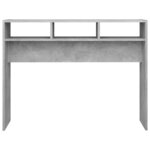 vidaXL Table console gris béton 105x30x80 cm bois d'ingénierie