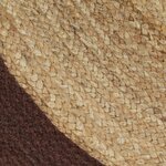 Vidaxl tapis fait à la main jute avec bord marron 90 cm