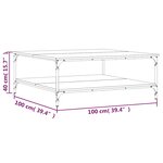 vidaXL Table basse chêne marron 100x100x40 cm bois d'ingénierie