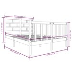vidaXL Cadre de lit bois de pin massif 120x190 cm petit double