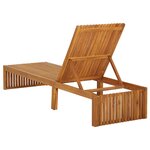Vidaxl chaise longue avec coussin bois d'acacia solide