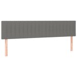 vidaXL Cadre de lit avec tête de lit gris foncé 120x190 cm tissu