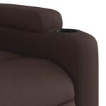 vidaXL Fauteuil de massage inclinable Marron foncé Tissu