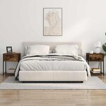 vidaXL Cabinet de chevet Chêne fumé 42 x 41 x 56 cm Bois d'ingénierie