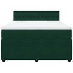 vidaXL Sommier à lattes de lit et matelas Vert foncé 160x200cm Velours