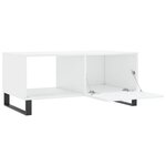 vidaXL Table basse Blanc brillant 90x50x40 cm Bois d'ingénierie