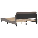 vidaXL Cadre de lit sans matelas taupe 140x190 cm tissu