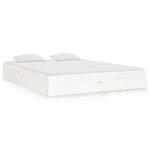 vidaXL Cadre de lit sans matelas blanc bois massif 120x190 cm